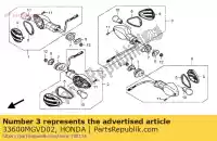 33600MGVD02, Honda, winker assy., r. rr. (12v honda cbr 600 2011 2012, Nieuw