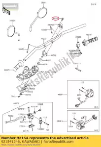 Kawasaki 921541246 parafuso, flangeado, 8x30 - Lado inferior