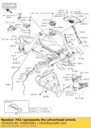 Here you can order the tube-rubber,6x9x140 zx1000nff from Kawasaki, with part number 702A06140: