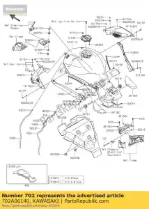 kawasaki 702A06140 tube-rubber,6x9x140 zx1000nff - Bottom side