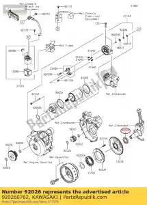 kawasaki 920260762 spacer bx250aef - Bottom side