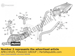 Aprilia AP8119529, Geluiddemper, OEM: Aprilia AP8119529