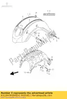 6311043H20GDU, Suzuki, parafango posteriore suzuki c 800 2009, Nuovo