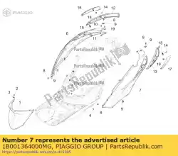 Qui puoi ordinare pannello laterale sinistro da Piaggio Group , con numero parte 1B001364000MG: