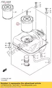 Suzuki 1378031G30 filtre assy - La partie au fond