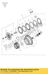 Here you can order the plate, clutch, 1. 6mm from Triumph, with part number T1171012:
