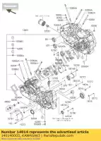 140140003, Kawasaki, plaat-positie vn2000-a1h kawasaki vn vulcan 1700 2000 2004 2005 2006 2008 2009 2010 2011 2012 2013 2014 2015 2016, Nieuw