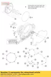 Here you can order the outer clutch cover cpl. 05 from KTM, with part number 60030126044: