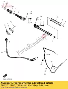 yamaha BN62612100 handlebar (left) - Bottom side