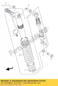 Suzuki 6212003B00 tige, piston - La partie au fond