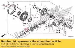 Here you can order the joint, pinion from Honda, with part number 41410ME9770: