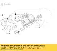 653202, Piaggio Group, steunplaat piaggio carnaby 125 200 250 2007 2008, Nieuw