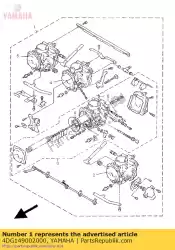 carburateur van Yamaha, met onderdeel nummer 4DG149002000, bestel je hier online: