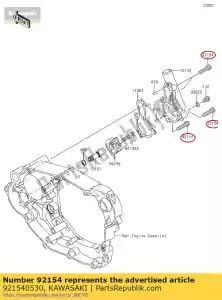 kawasaki 921540530 bolt,flanged,6x25 kx450ebf - Bottom side