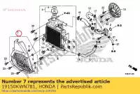 19150KWN781, Honda, couvercle comp., radiateur honda  ww 125 150 2012 2013 2017 2018, Nouveau