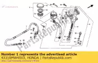 43310MW4003, Honda, hose, rr. brake honda rvf  r rvf750r 750 , New