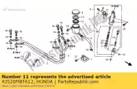 43520MBT612, Honda, set pistone, rr. cilindro principale honda xl 1000 1999 2000 2001 2002 2003 2004 2005 2006 2007 2008 2009 2010 2011, Nuovo