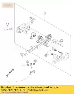 ktm SXS07125712 zacisk hamulca tylnego brembo - Dół