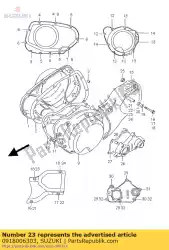 Qui puoi ordinare spacer, sec cove da Suzuki , con numero parte 0918006303: