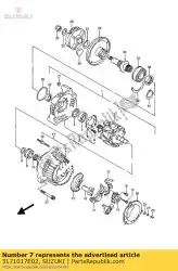 Aqui você pode pedir o conjunto do rotor em Suzuki , com o número da peça 3171017E02: