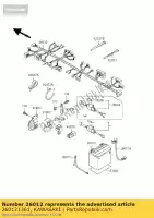 260121361, Kawasaki, Batterie, yb9-b, 12v 9ah kawasaki eliminator 125 , Nouveau