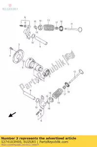 Suzuki 1274103H00 tandwiel, nokkenas - Onderkant