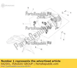 Ici, vous pouvez commander le feux arrière auprès de Piaggio Group , avec le numéro de pièce 642541: