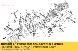 Aquí puede pedir protector, ex. Tubo exterior de Honda , con el número de pieza 18330MELD00: