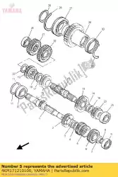 Aqui você pode pedir o engrenagem, 2º pinhão em Yamaha , com o número da peça 4KM171210100: