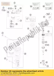 Qui puoi ordinare monoshock rc8 2011 da KTM , con numero parte 17187K0701: