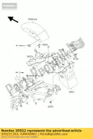 350221350, Kawasaki, pára-choque traseiro traseiro, rr er500-c1 kawasaki er 500 2001 2003 2004 2005, Novo