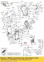 390620149, Kawasaki, 01 tubo di raffreddamento,w/p-rad. kawasaki  650 2017 2018, Nuovo