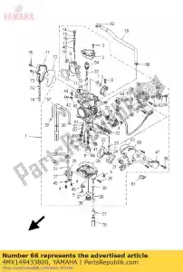 yamaha 4MX149433800 jet, principal (# 155) - La partie au fond