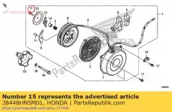 Here you can order the bolt from Honda, with part number 28448HN5M01: