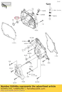 Kawasaki 920491595 huile de phoque, ac0387e0 - La partie au fond