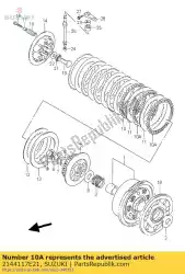 Here you can order the plate,drive from Suzuki, with part number 2144117E21: