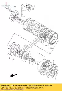 suzuki 2144117E21 plate,drive - Bottom side