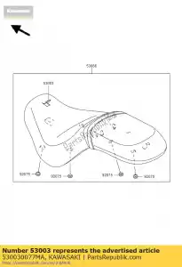 kawasaki 530030077MA leather,seat,black vn900b6f - Bottom side