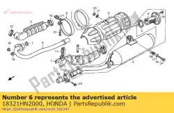 Here you can order the no description available at the moment from Honda, with part number 18321HN2000:
