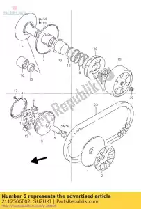 suzuki 2112506F02 element dystansowy, ruchomy - Dół