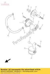 yamaha 904451400900 manguera - Lado inferior