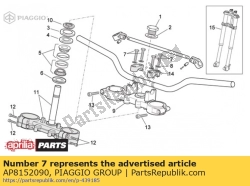 Aprilia AP8152090, Tornillo hexagonal m7x35, OEM: Aprilia AP8152090