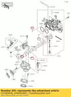 551R0408, Kawasaki, perno di centraggio jl650-a1 kawasaki  vn vulcan zx 900 1000 2000 2004 2005 2006 2007 2008 2009 2010 2011 2012 2013 2014 2015 2016 2017 2018 2019 2020 2021, Nuovo