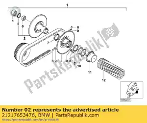 bmw 21217653476 disco interior secundario - Lado inferior