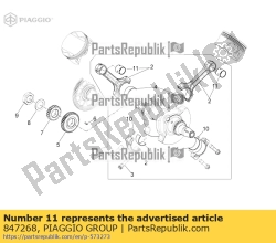 Aprilia 847268, Bushing, OEM: Aprilia 847268