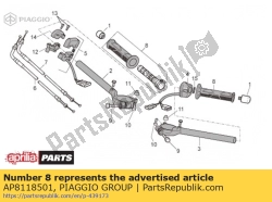 Aprilia AP8118501, Coppia di impugnature. nero, OEM: Aprilia AP8118501