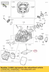 kawasaki 110040784 01 gasket-head - Bottom side