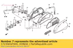 Aqui você pode pedir o tubo (ai) em Honda , com o número da peça 17235KGF900: