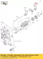 131400052, Kawasaki, przesuni?cie wide?kowe, wyj?cie rh klx125caf kawasaki  d tracker klx 125 140 2010 2011 2012 2013 2015 2016 2017 2018 2019 2020 2021, Nowy