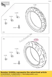 Here you can order the tire,rr,190/50zr17(73w), from Kawasaki, with part number 410090624: